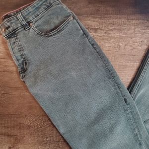 Social Collision Teal Acid Wash Skinny Jeans